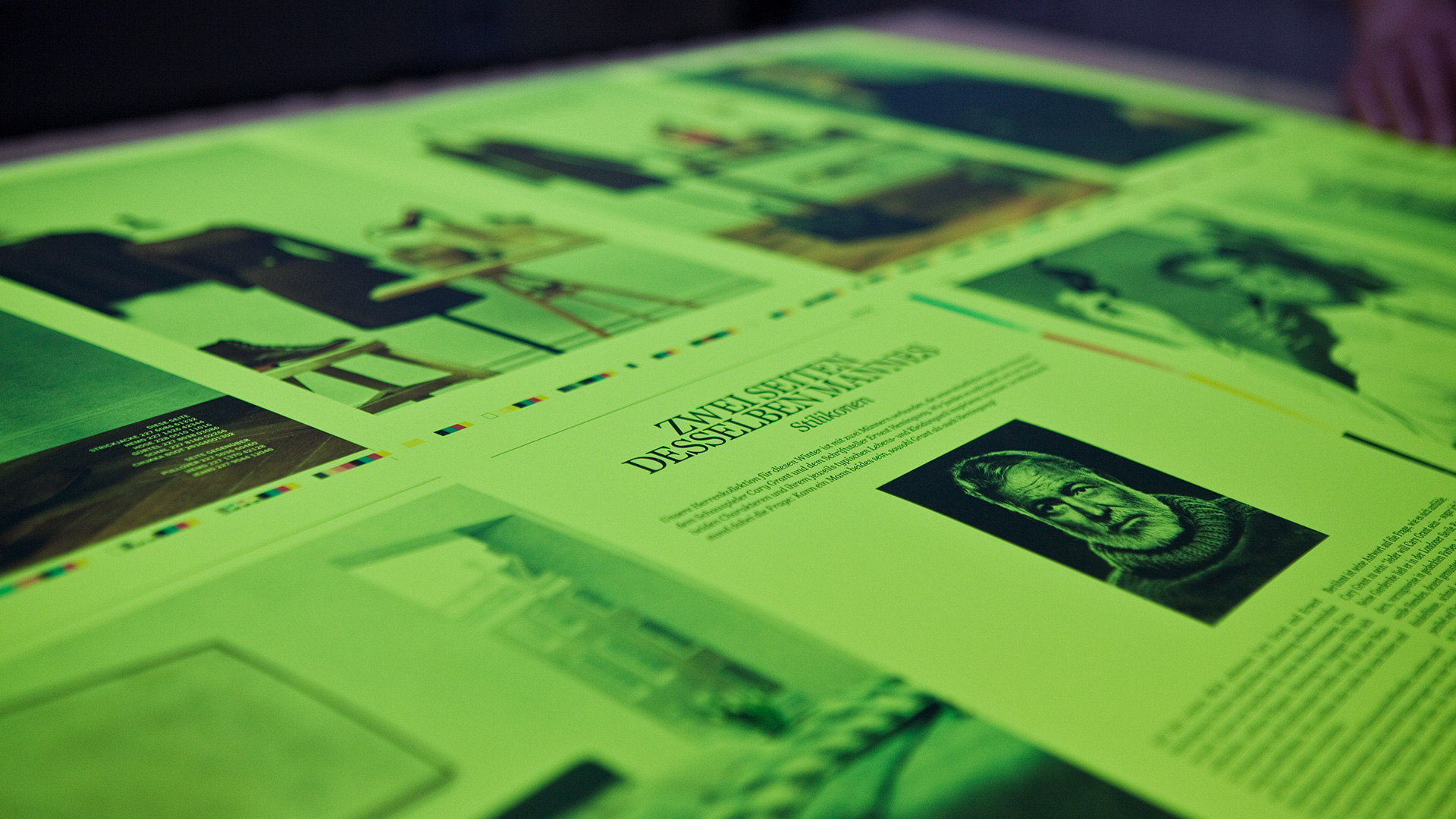 Printed sheets with neon colored paper - Gmund Action