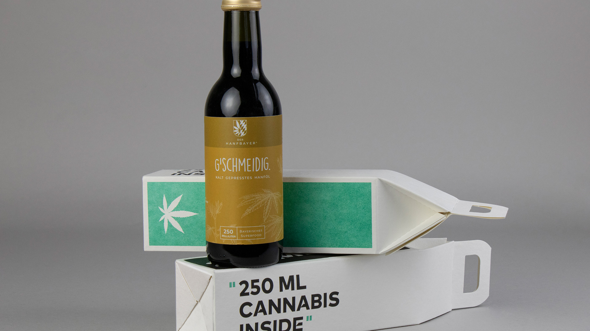 Hemp paper packaging for a hemp oil