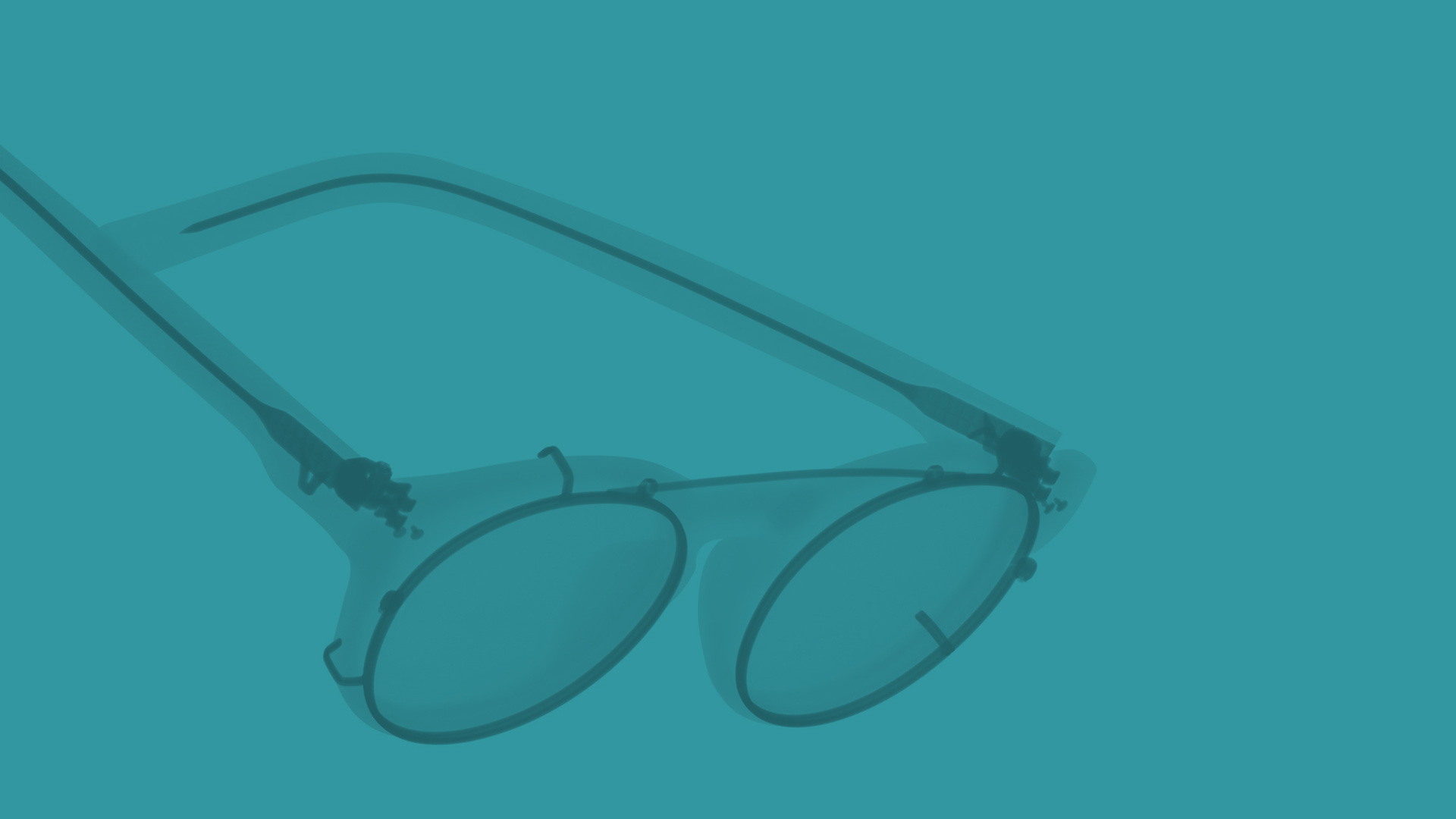 Glasses with blue background