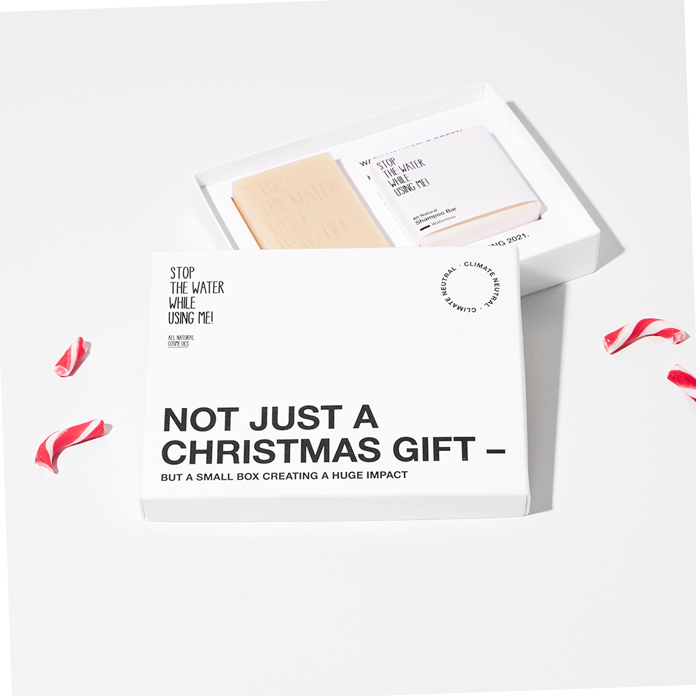 Stop the water while using me Geschenkverpackung aus nachhaltigem Papier