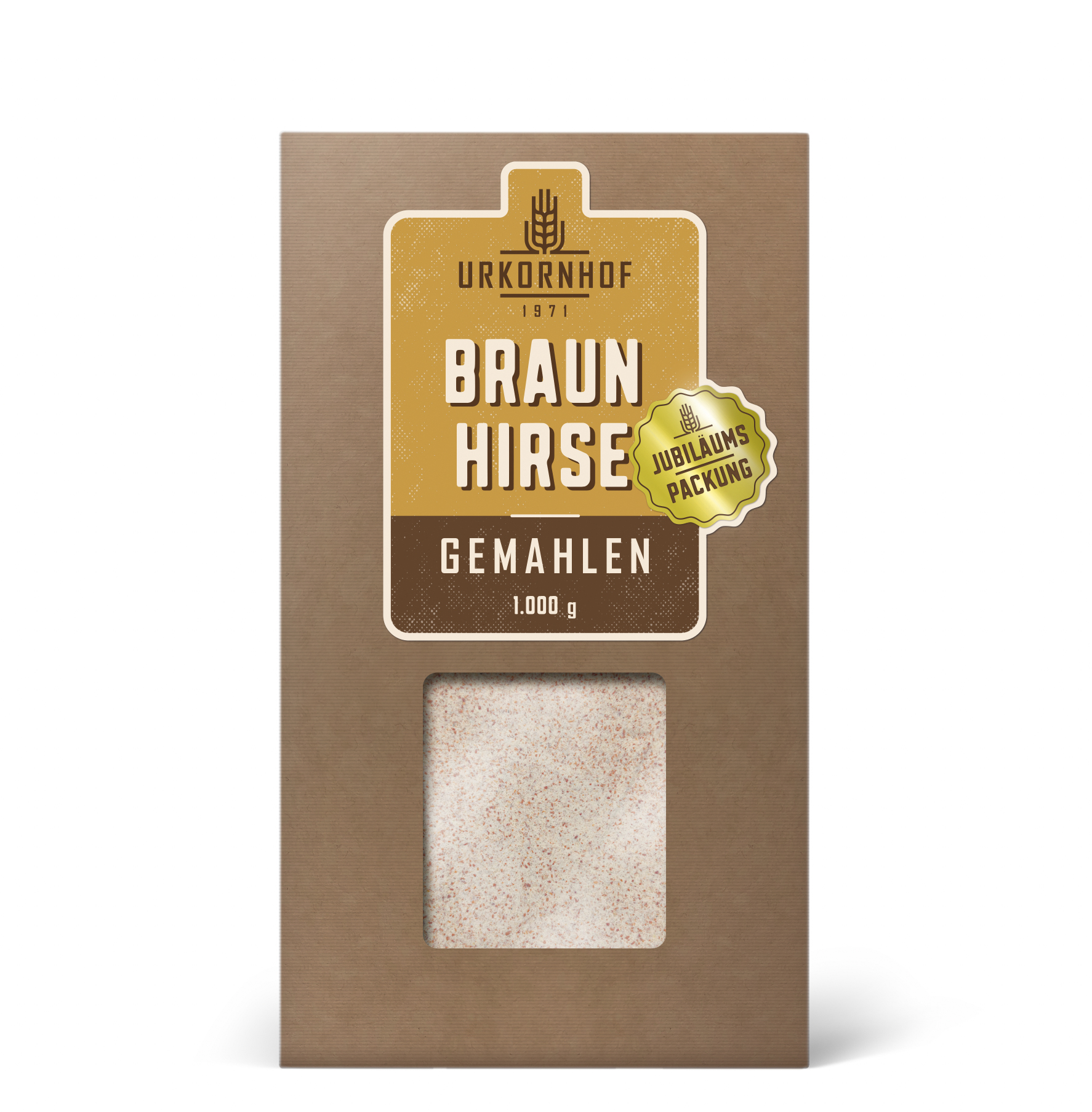 Gemahlene Braunhirse Verpackung von Urkornhof