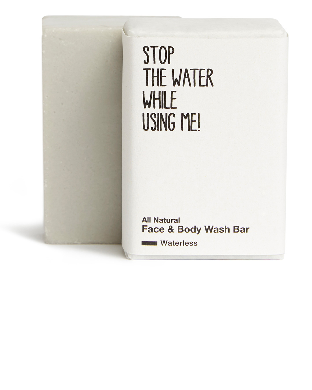 Feste Seife von Stop the water while using me in einer nachhaltigen Papierverpackung