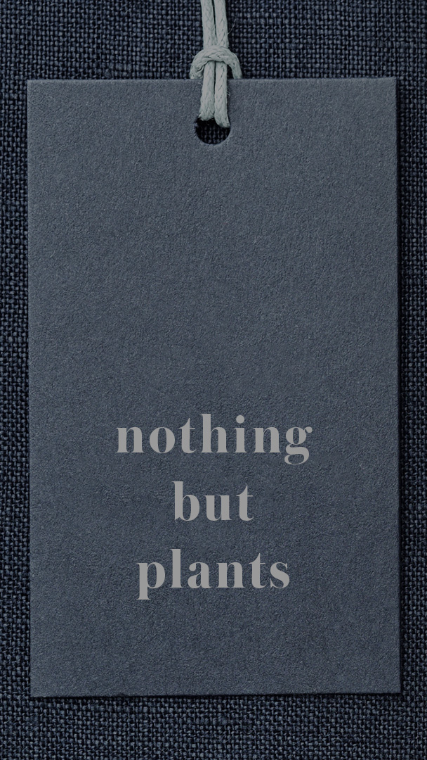 Nothing but plants HangTag aus Papier in dunkelblau